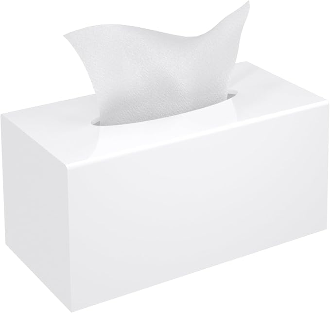Tissue Box Cover, PITBVO Acrylic Tissue Box Holder Rectangle Upgrade Size by PITBVO