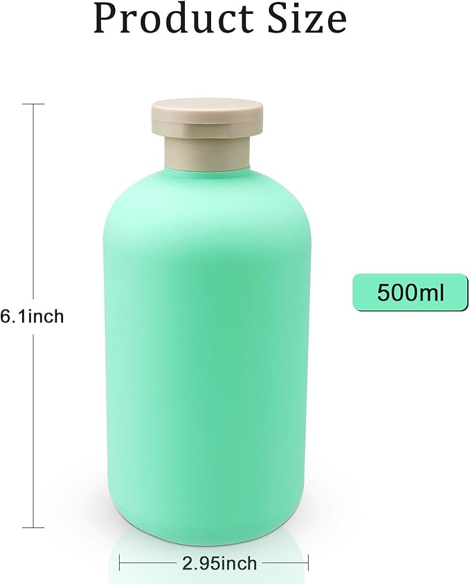 Shampoo and Conditioner Bottles 16.9oz 2 Pack Travel Bottles - Image 2