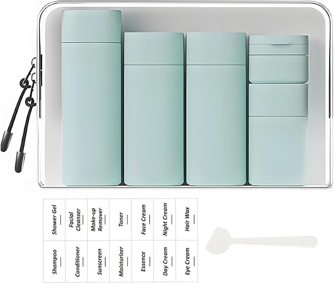 5 Pack Brief and Fashion Travel Bottles TSA Approved, BPA Free Travel Size by Sprigold