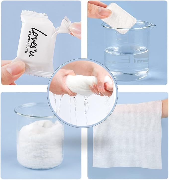 Compressed Washcloths Towels, Premium Disposable Wash Cloths - Image 5