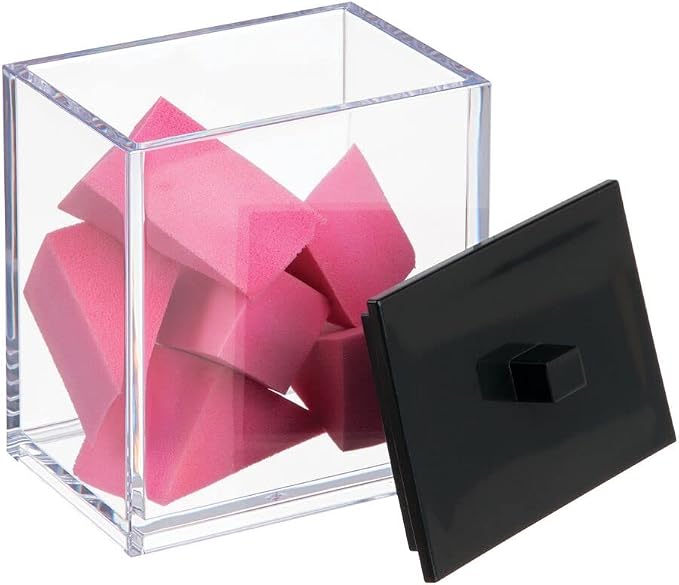 mDesign Plastic Rectangle Apothecary Canister - Image 5