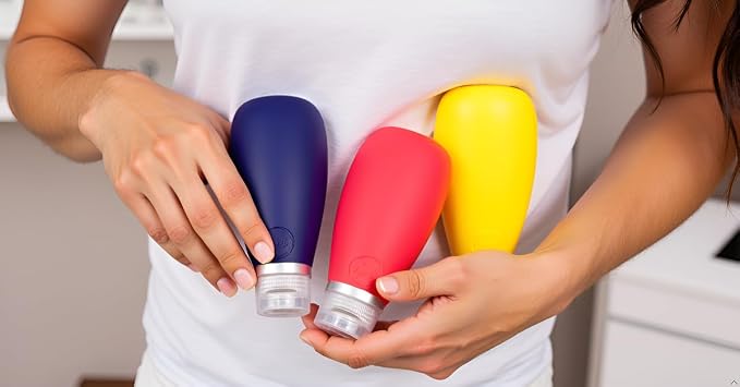 Travel Bottles for Toiletries, TSA Approved 3 oz Leak Proof Silicone Soft - Image 6