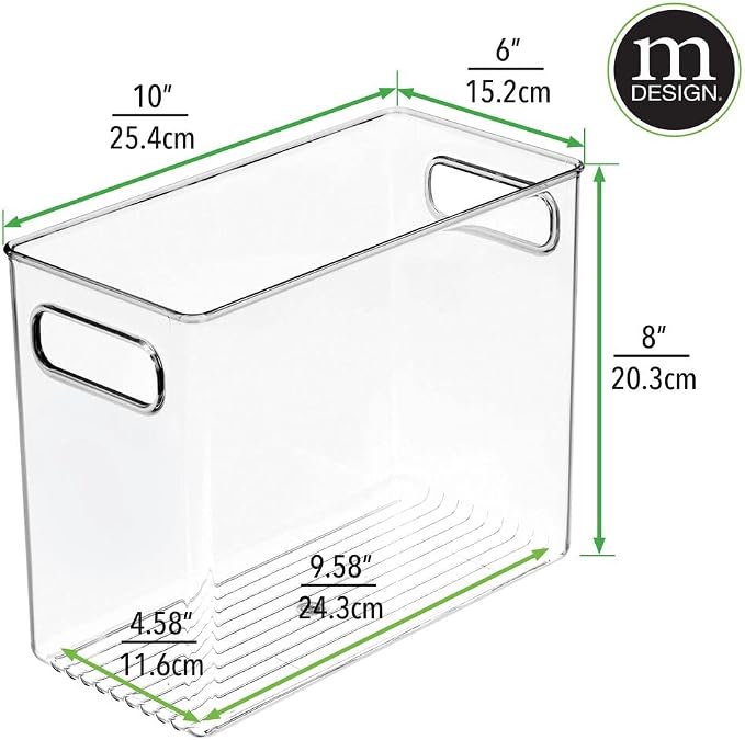 mDesign Slim Plastic Storage Container Bin - Image 3