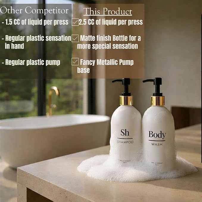 Shampoo & Conditioner Shower Dispenser Set, Pearl White - Image 4