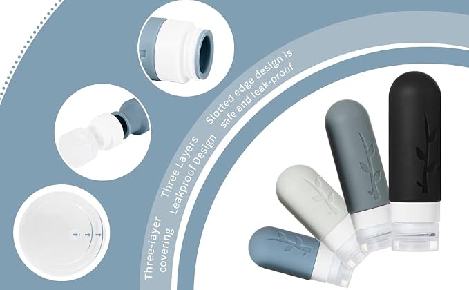 18pack Travel Bottles for Toiletries, TSA Approved Silicone Travel Containers - Image 5