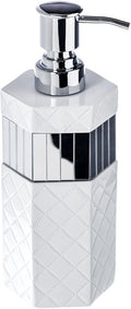 Creative Scents Quilted Mirror White Hand Soap Dispenser by CreativeScents