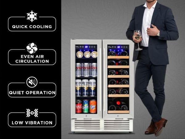 Koolatron 18 Bottle 56 Can Wine Fridge – Wine Cooler - Image 5