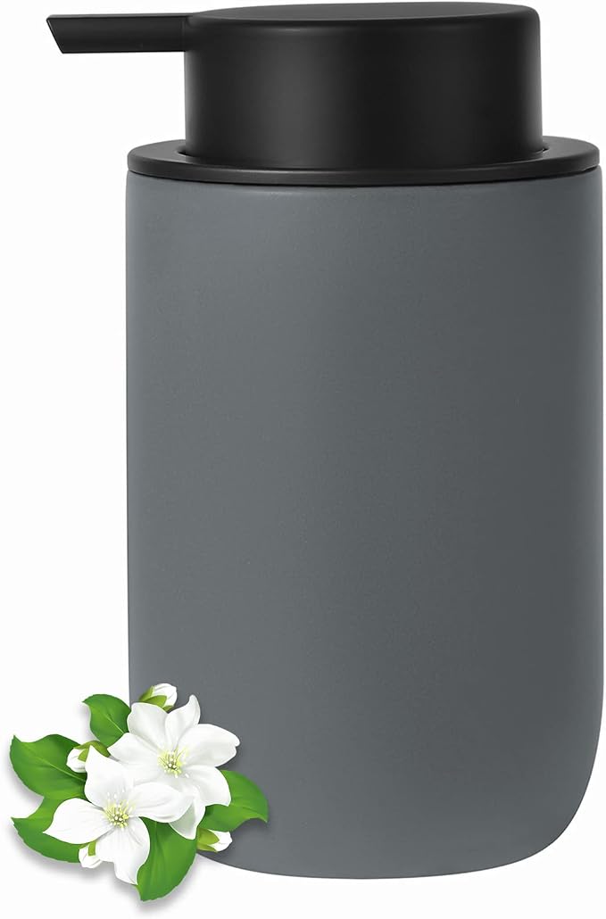 Hand Soap Dispenser for Bathroom Decro, Ceramic Liquid Pump Bottles Refillable by JiatuA