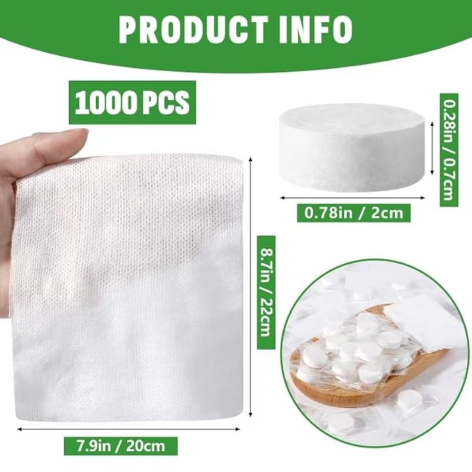 1000 PCS Compressed Towel, Mini Compressed Towel Tablets, Disposable Compressed - Image 2