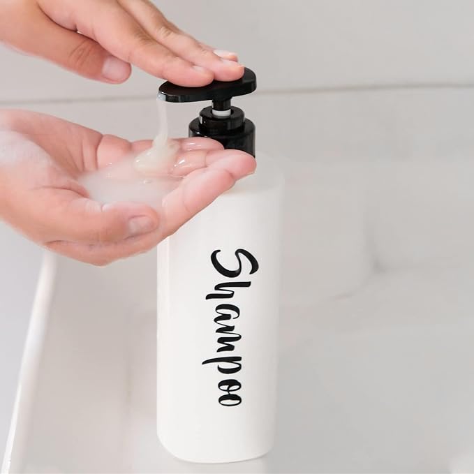 16.9oz Shampoo and Conditioner Dispenser Set of 3-Printed Shower Soap Dispenser - Image 8