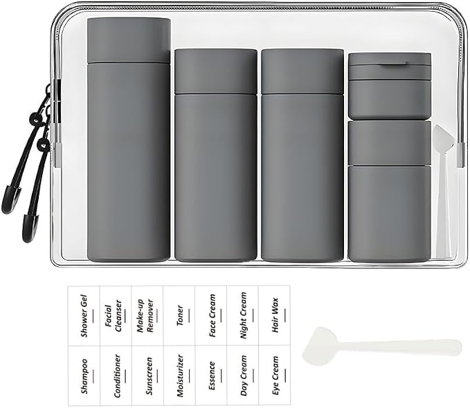5 Pack Brief and Fashion Travel Bottles TSA Approved, BPA Free Travel Size by Sprigold