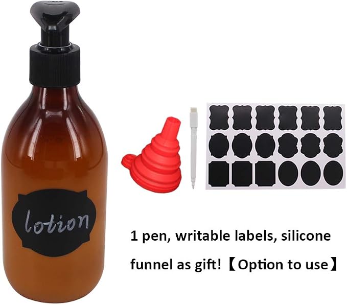 8 Pack 8OZ Empty Plastic Pump Lotion Bottles - Image 5