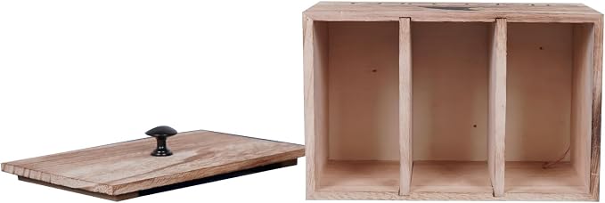3 Compartments Pad and Tampon Organizer, Wooden Menstrual Care Storage Box - Image 7