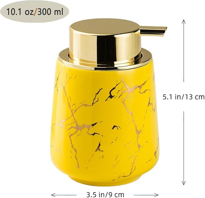 Marble Foam Soap Dispenser for Bathroom, Chic Ceramic Bottle - Image 6