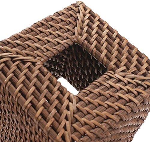 Rattan Tissue Box Cover Natural Woven Facial Napkin Holder Square - Image 5