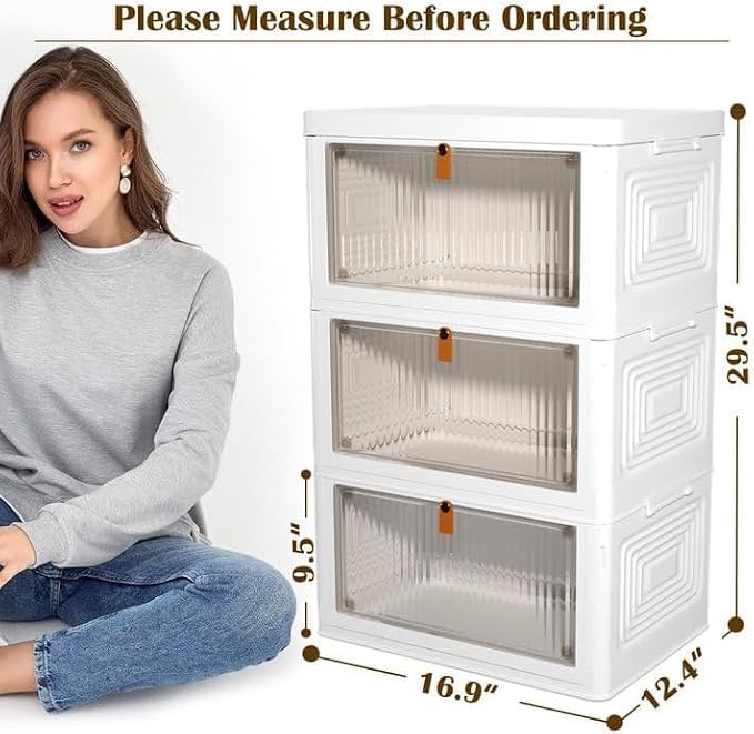 3 Tier Plastic Storage Bins - Image 3