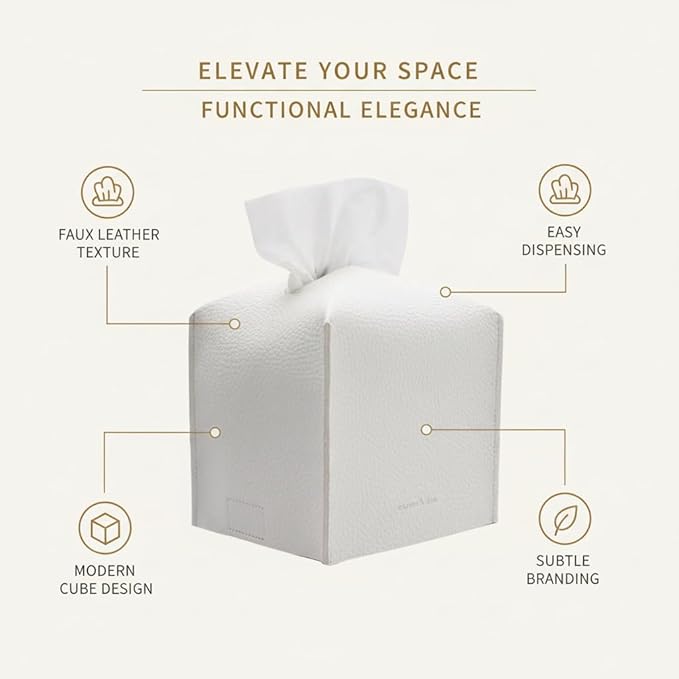 Tissue Box Cover Holder, Square - Image 3