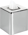 mDesign Metal Square Tissue Box Cover, Modern Facial Paper Holder by mDesign