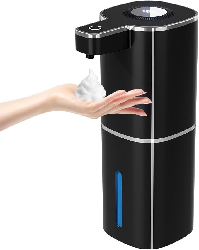 Automatic Foaming Soap Dispenser, Touchless Rechargeable Hand Soap Dispenser by Poaoed