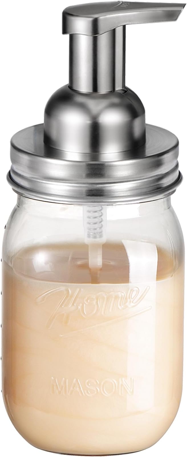 Amolliar Plastic Mason Jar Foaming Soap Dispenser by Amolliar