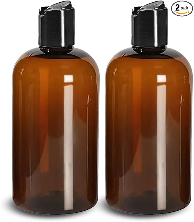 ljdeals 8 oz Amber Plastic Empty Bottles by ljdeals