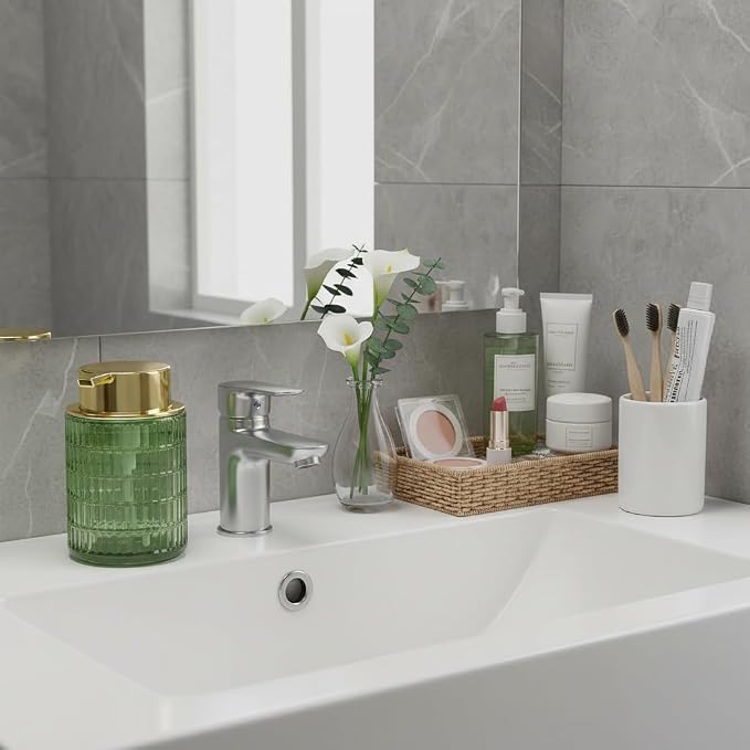 2pcs Green Foaming Soap Dispenser, Glass Foam Hand Soap Dispenser - Image 3