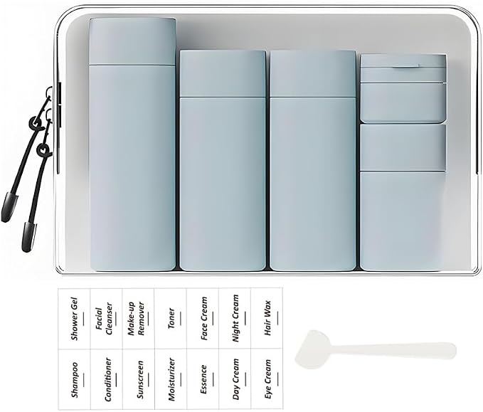 5 Pack Brief and Fashion Travel Bottles TSA Approved, BPA Free Travel Size by Sprigold