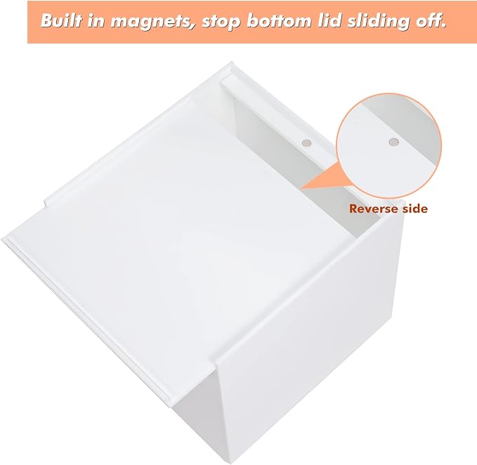 Kamehame Tissue Box Cover Square Acrylic Tissue Holder 5.25x5.25x5.5 Inch White - Image 4