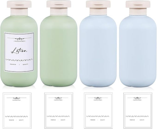 10 oz Plastic Travel Shampoo Bottles, Refillable Flip Cap Squeeze Bottles by UMETASS