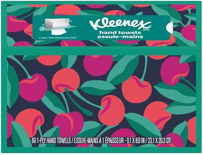 Hand Towels - 1 Box of 60 White Hand Towels in a Dispenser Box - Packaging may by Kleenex%C2%AE