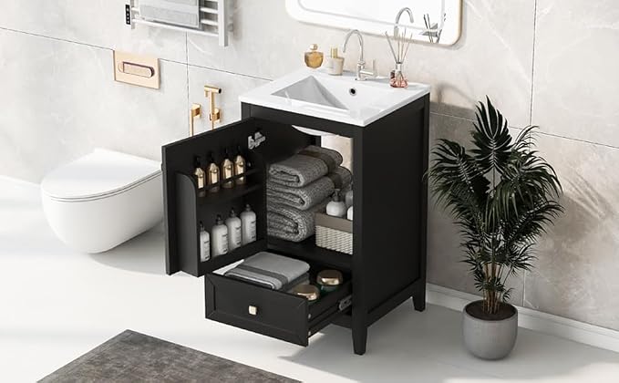 Bellemave 20-inch Solid Wood Bathroom Vanity - Image 9