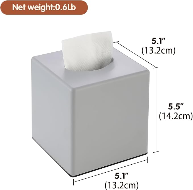 Tissue Box Cover, Square Facial Tissue Holder Storage - Image 3