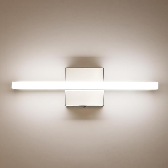 Combuh LED Bathroom Vanity Light Lamp 16Inch 9W IP44 Chrome Over Mirror by Combuh