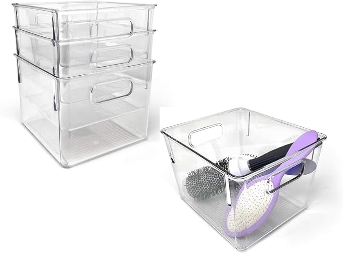 4-Pack Clear Plastic Storage Bins - Image 4