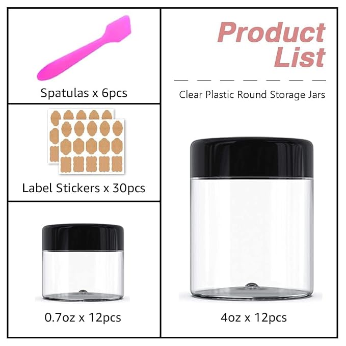 12 Pack 4 oz Small Plastic Containers - Image 4