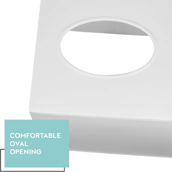2 Pack White Tissue Box Cover – Square Tissue Box Holder - Image 5