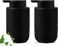 Black Soap Dispenser Set- Modern Ceramic Hand Dish Soap Dispenser by BSDISP