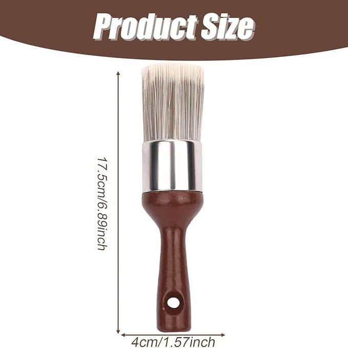 2pcs Furniture Salve Brush, Soft Bristles & Ergonomic Handle Leather and Wood - Image 2