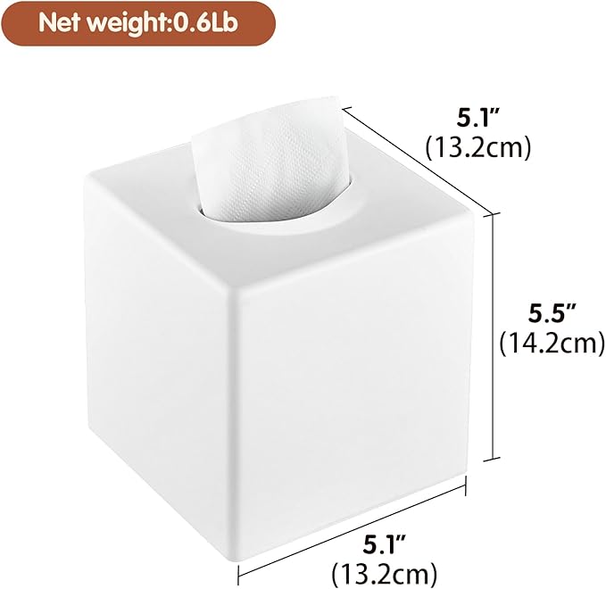 Tissue Box Cover, Square Facial Tissue Holder Storage - Image 3