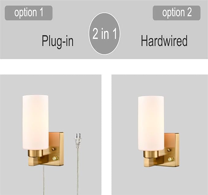 Modern Plug in Wall Sconce - Image 4