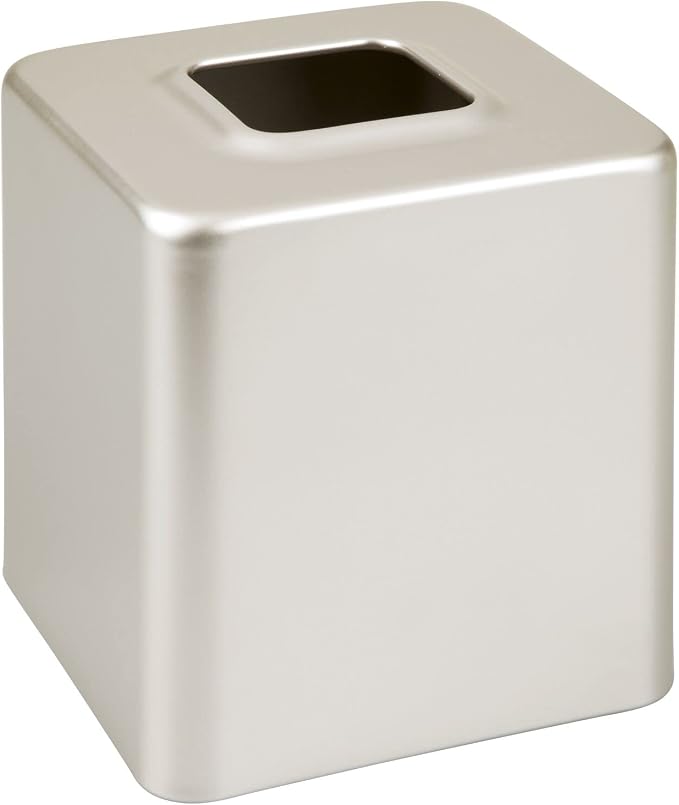 mDesign Steel Square Tissue Box Cover, Modern Facial Tissue Holder - Image 7
