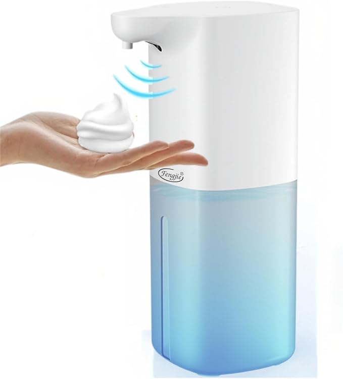 Automatic Foaming Soap Dispenser, Rechargeable, 11.8oz Touchless by Fengjie