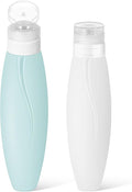 Baluue 2-Pack Silicone Refillable Lotion Containers Travel Size Squeeze Bottles by Baluue