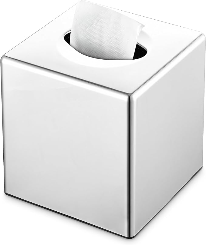 Tissue Box Cover, Square Facial Tissue Holder Storage by MoreTidierAndMoreFortunate