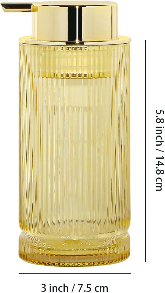 14 Oz Foaming Soap Dispenser, Amber Glass Soap Dispenser, Refillable Foam Pump - Image 7