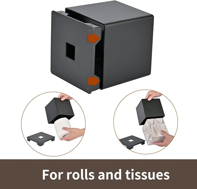 Tissue Box Cover, Square Facial Tissue Holder Storage - Image 4
