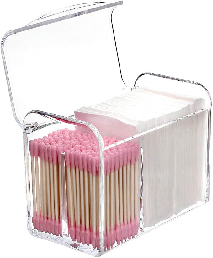 Sooyee Qtip Holder Dispenser for Cotton Ball Swab, Cotton Round Pads, 3 by Sooyee