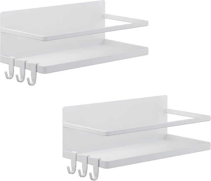 Magnetic Spice Rack for Refrigerator, 2 Pack Magnetic Shelf, Fridge Magnet - Image 7