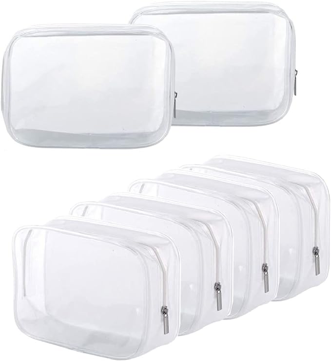6 Pack Clear Toiletry Carry Pouch by BEFORYOU