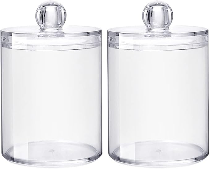 Sizikato 2pcs Clear Acrylic Q-Tip Holder by Sizikato